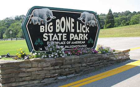 A picture of the Big Bone Lick State Park sign.