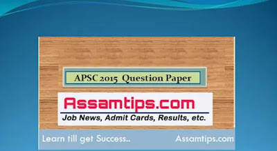 APSC 2015 Solved Questions Paper