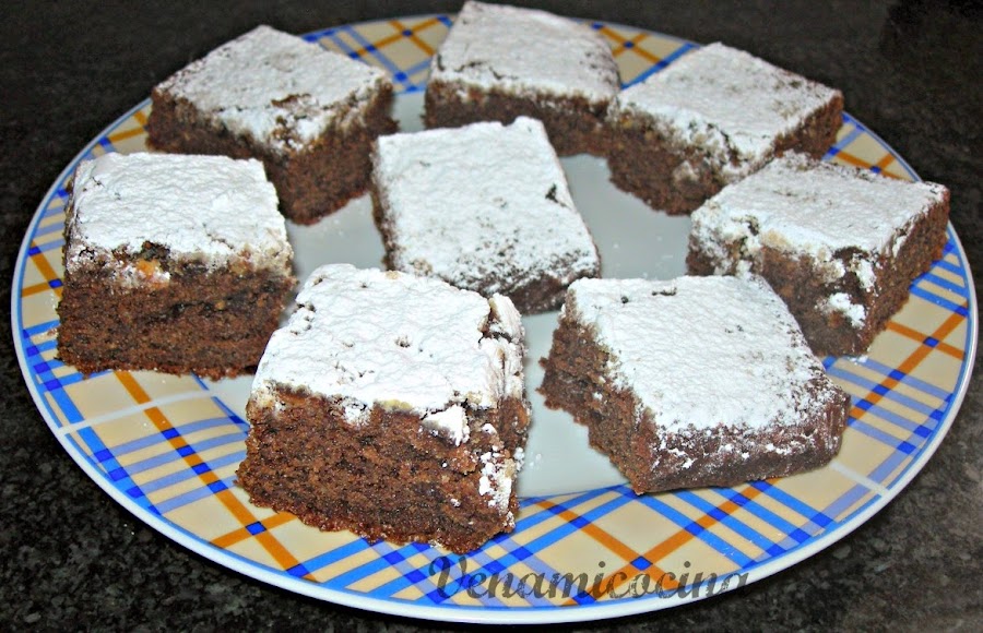 Brownie dos chocolates sin gluten