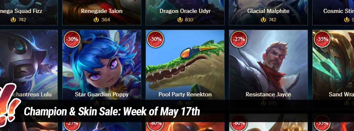 lys s Glat cyklus Surrender at 20: Champion & Skin Sale: Week of May 17th