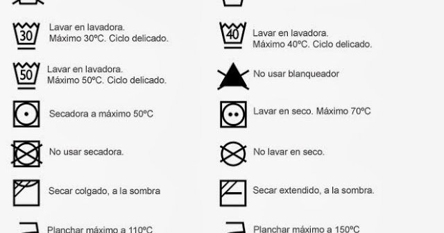 Tintorería El Oso Polar-Tintorería a domicilio Tintorería online Sevilla: Símbolos para el correcto lavado y planchado de tu ropa