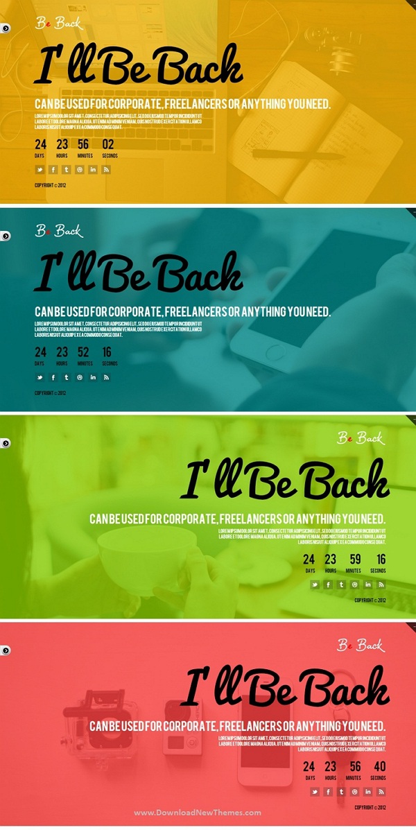 Be Back - Responsive Under Construction Theme 