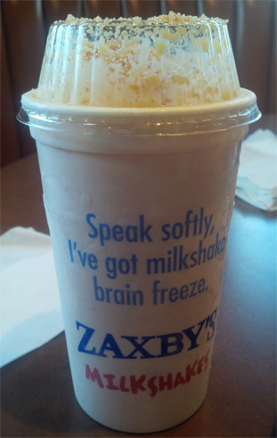 On Second Scoop: Ice Cream Reviews: Zaxby's Milkshakes