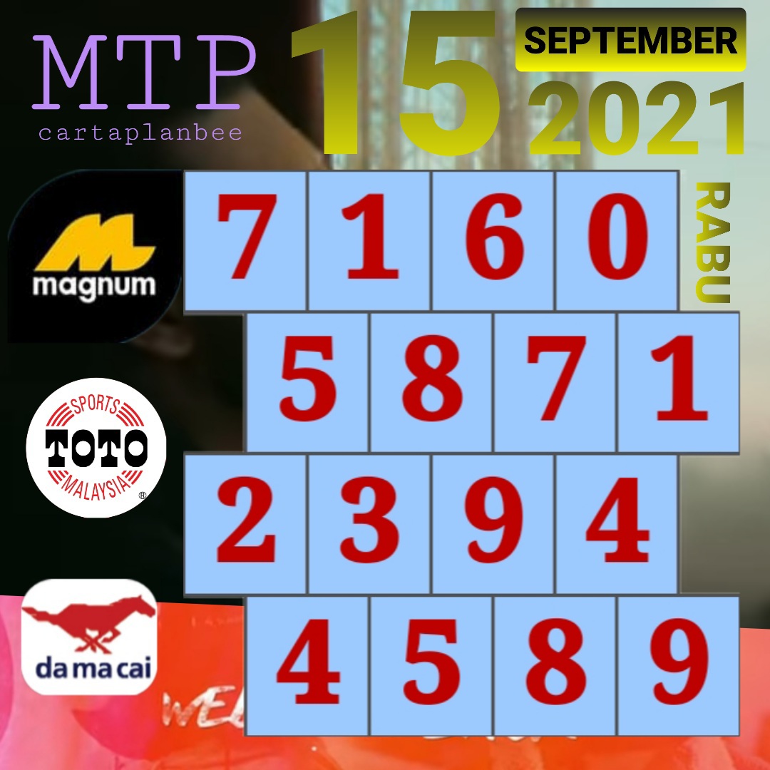 Carta Ramalan 4d Mtp 4d 15 September 2021 Carta Ramalan