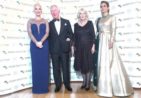 Prince Charles, the Duchess of Cornwall, American musician Katy Perry and Indian businesswoman Natasha Poonawalla