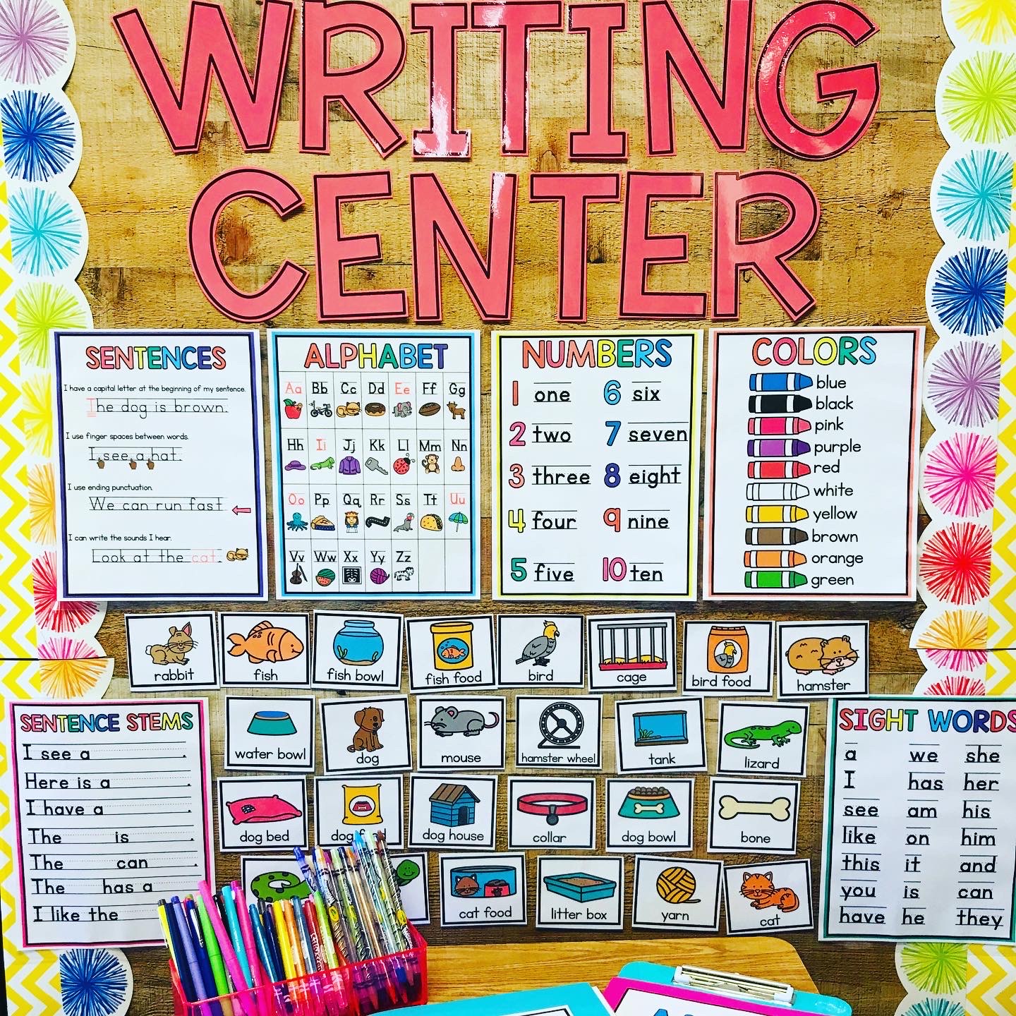 Kindergarten Writing Center Apples And Abcs
