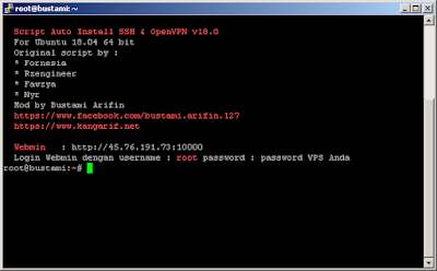 Script Auto Install SSH dan OpenVPN untuk VPS Ubuntu 18.04 64 bit