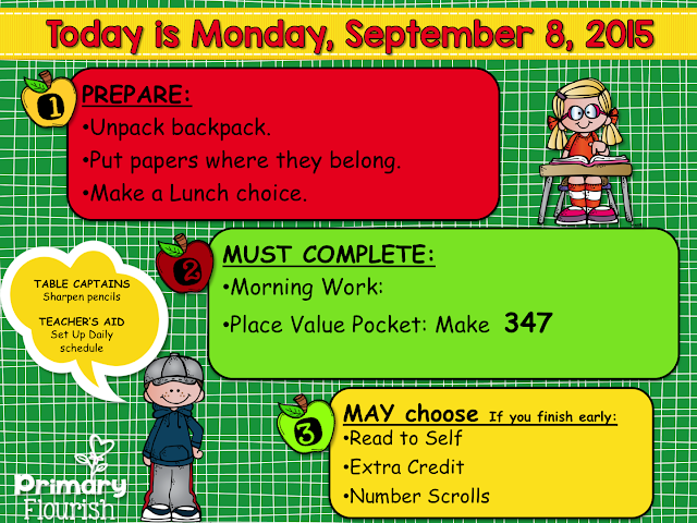 Classroom Management Morning Work Slides