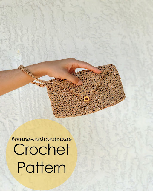 Brenna Ann Handmade: FREE CROCHET PATTERN - The Raffia Hand Clutch Bag ...