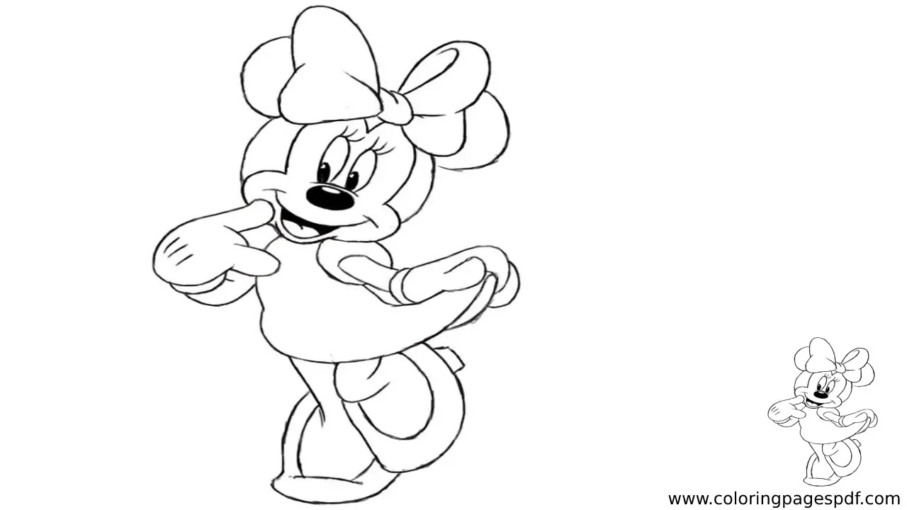 Coloring Page Of Minnie Mouse