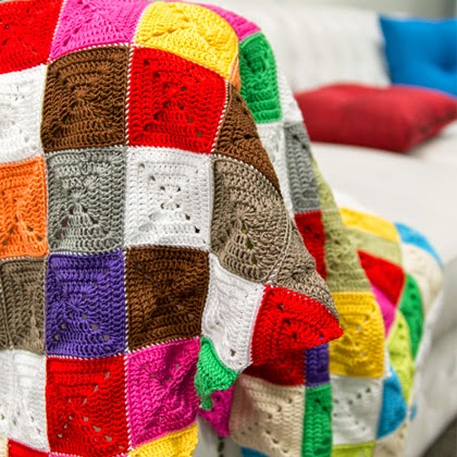 How to Crochet a Lap Rug in Kaleidosopic Colour