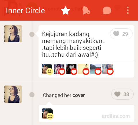 Inner circle - Kenali Aplikasi Path dan Fiturnya - Android