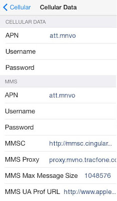 TracFone APN Settings for iPhone / iPad TracFone APN Settings for iPhone / iPad