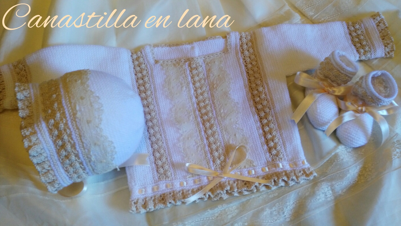 CANASTILLAENLANA Conjunto encaje inglés