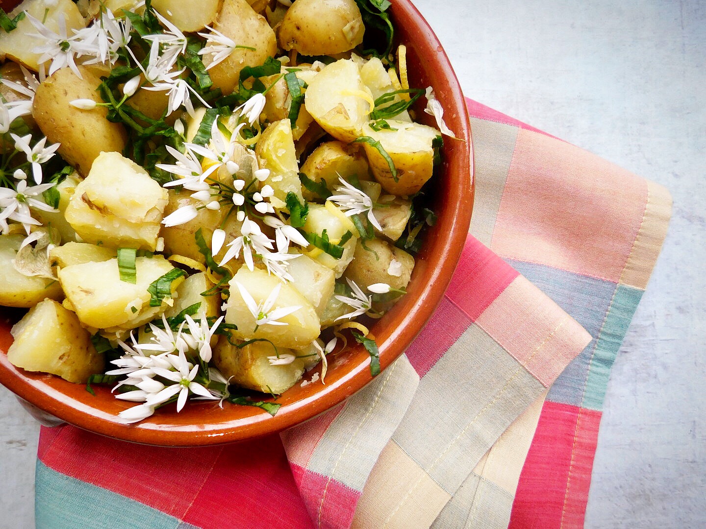Jersey Royals with Wild Garlic and Lemon  Foodie Quine - Edible Scottish  Adventures