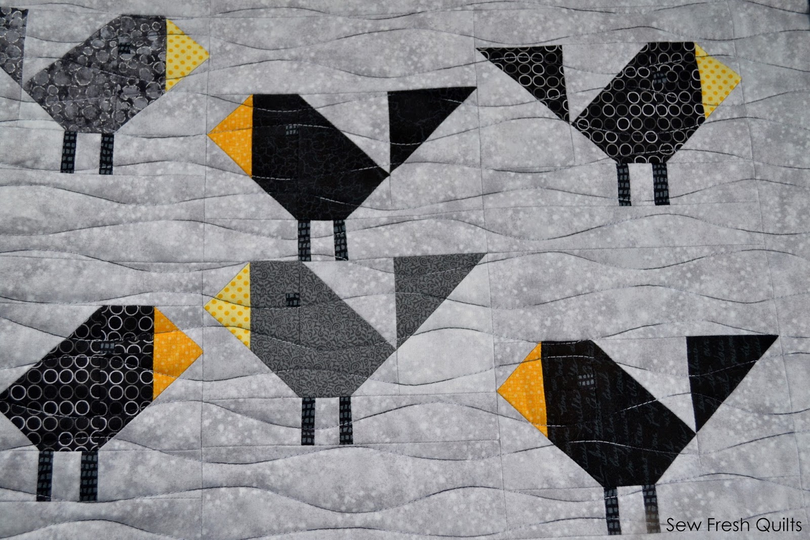 Sew Fresh Quilts Black Birds baby quilt