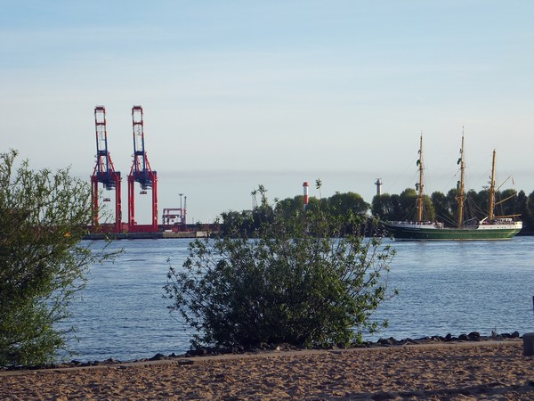 Hambourg Hamburg Elbe Elb övelgönne plage