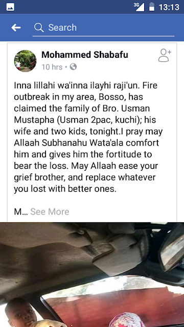 Photos: Pregnant woman and her two children burnt to death in house fire in Minna, Niger State