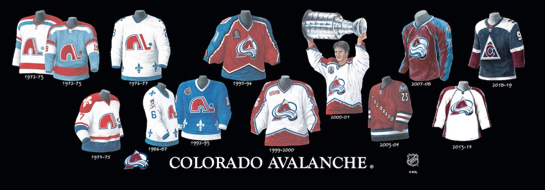 Colorado Avalanche Jerseys Throughout Franchise History