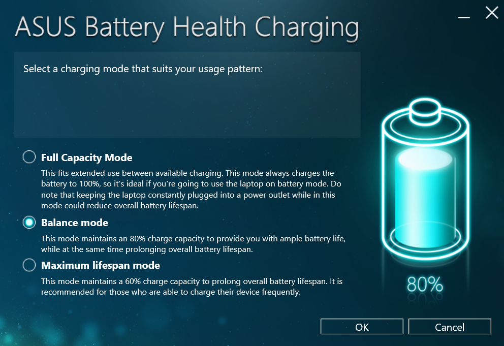 asus battery health charging software