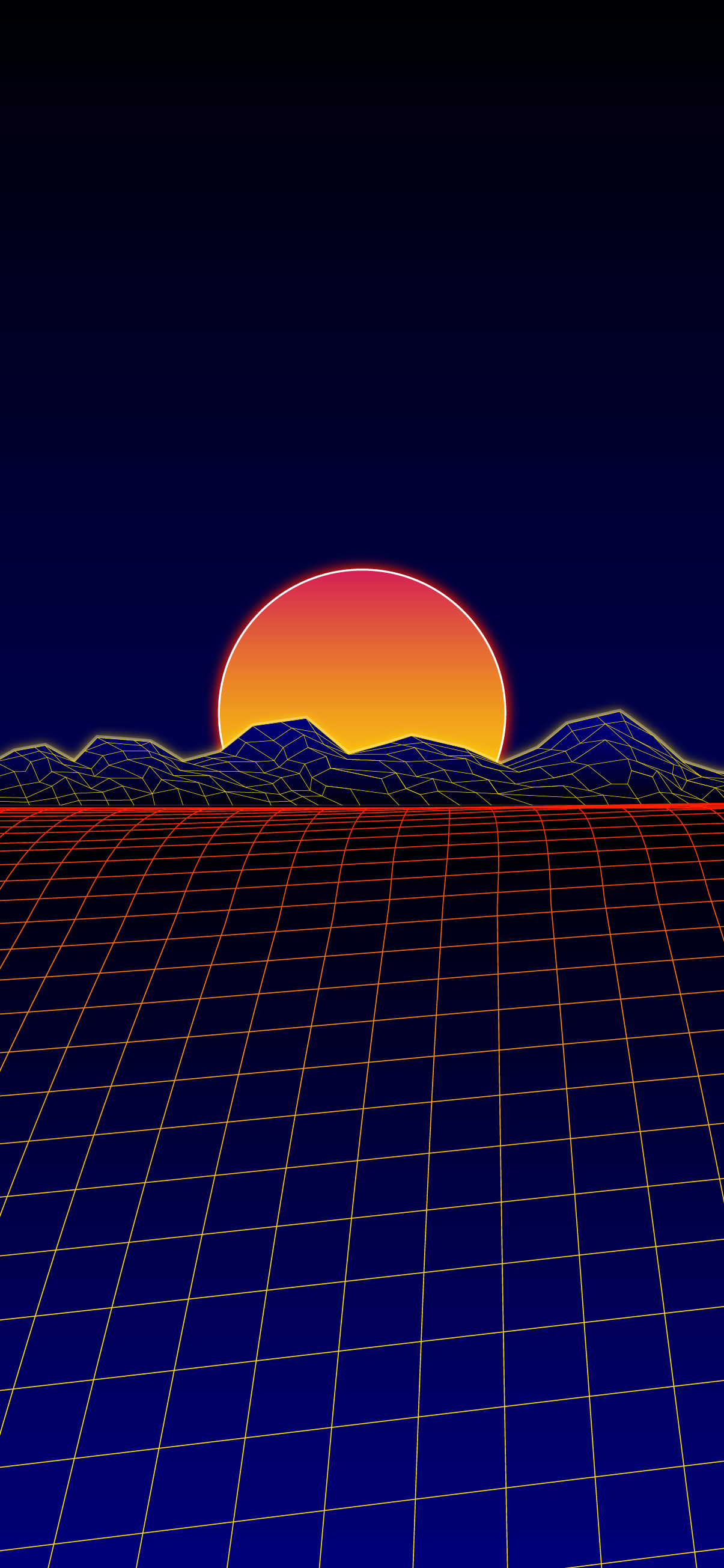 Retro wave sunset phone wallpapers