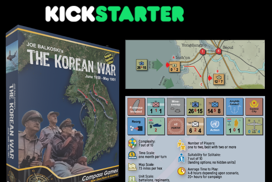 Tabletop Fix Compass Games Korean War Kickstarter