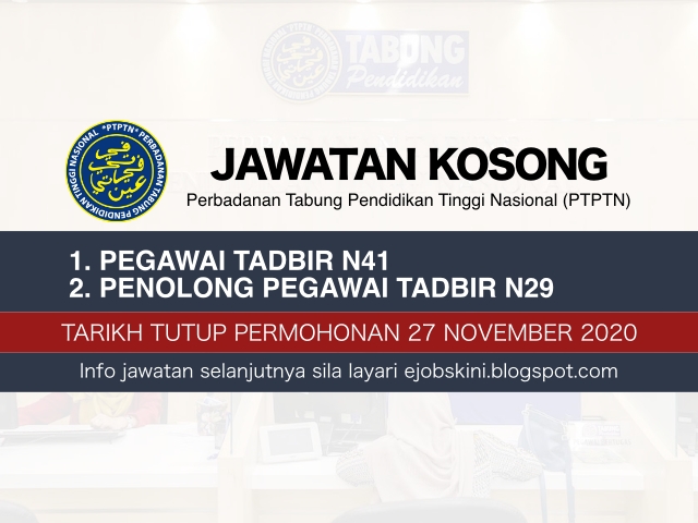 Jawatan Kosong Terkini Ptptn November 2020