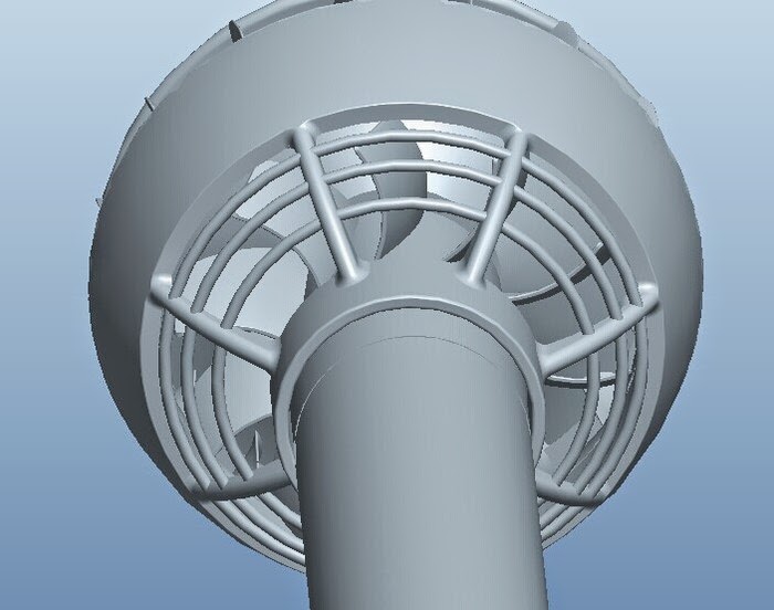 Air umbrella produces a "force field" of air to keep you dry Covering