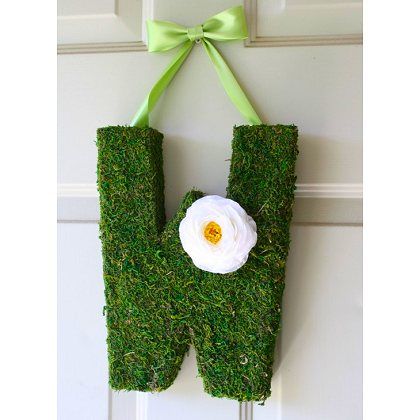 Make a Moss-covered Monogram for Spring!