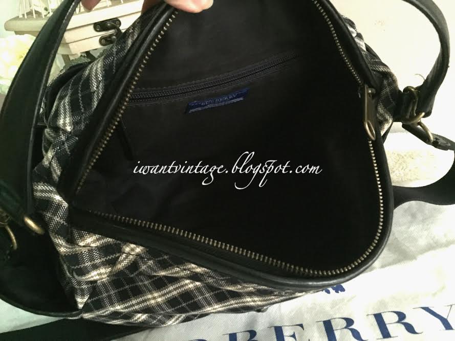 I Want Vintage Vintage Designer Handbags Burberry Blue Label Canvas