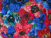 Thanks Alice Fraizer for the bright wool to incorporate into this rug