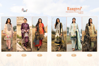 Shree Fab Rangrez Premium collection 5 pakistani suits