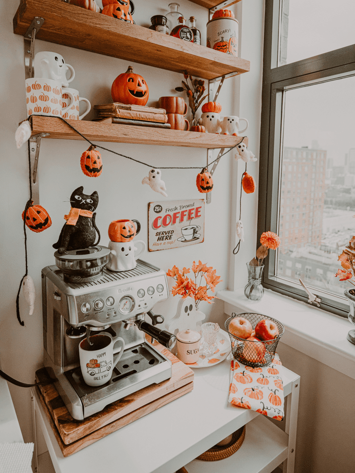 How to Style a Halloween Coffee Station