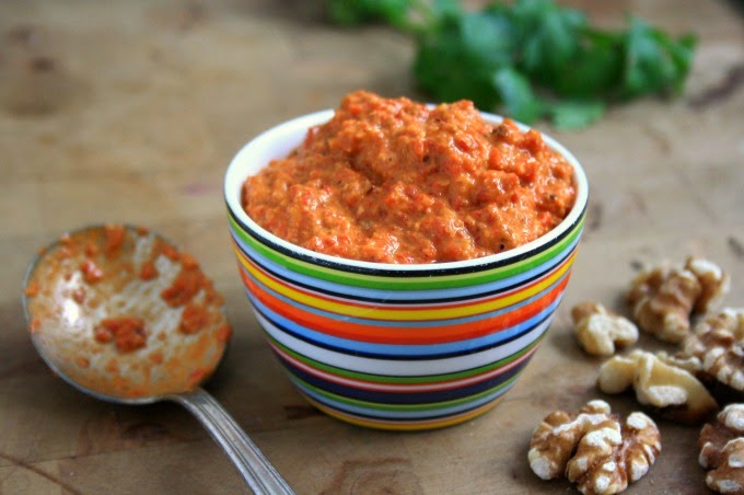 Mediterranean roasted red pepper and walnut dip 