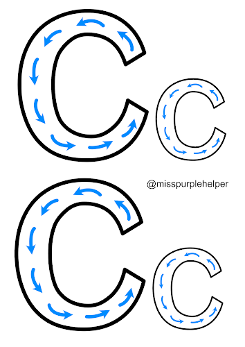 Writing Letters: Letter C Worksheets