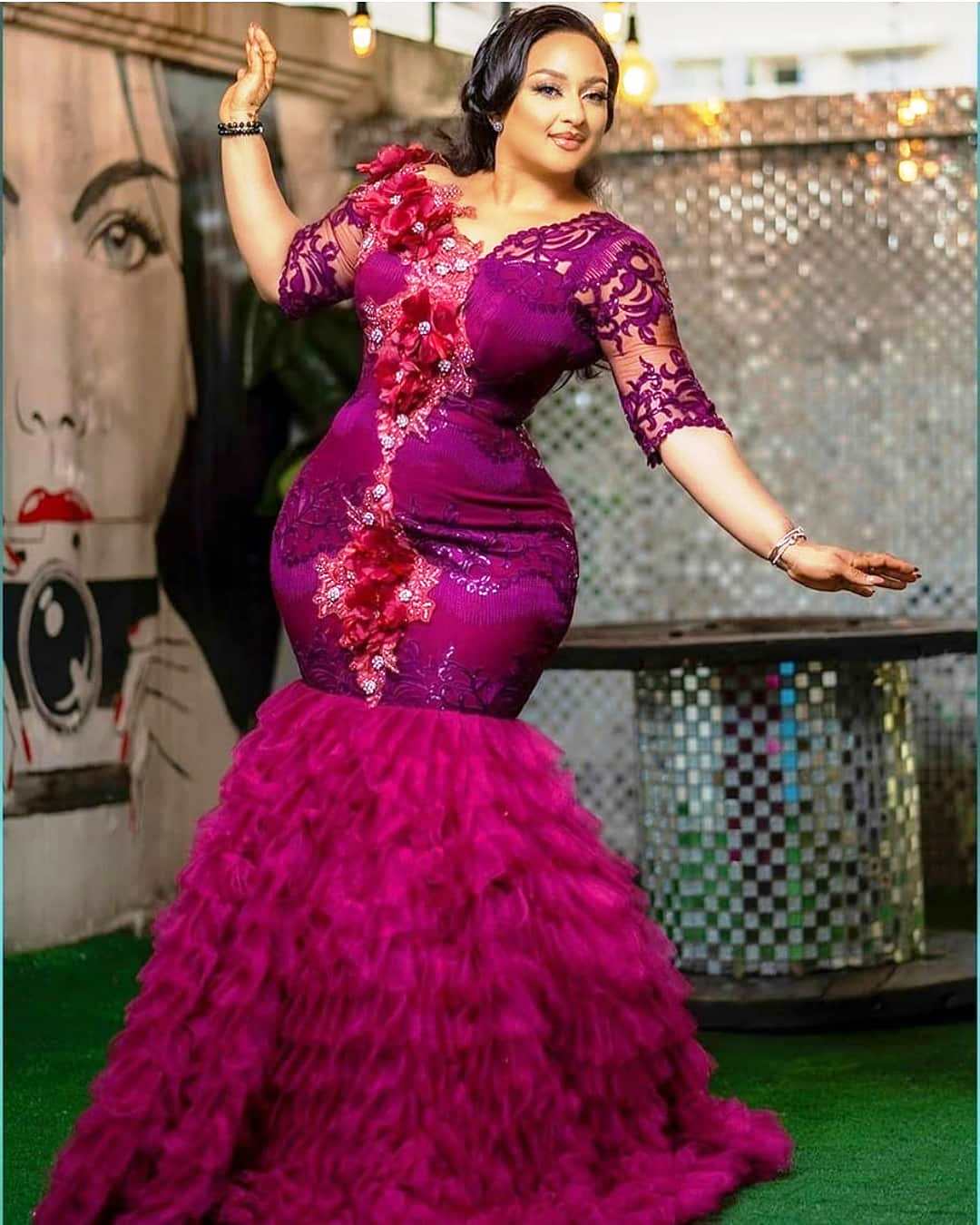 Ankara Long Flay Gown Styles: Trending Design for Ladies