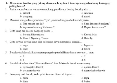 Soal Pat Ukk Kelas 5 Bahasa Jawa Sd Mi Tahun 2020 File Pembelajaran Kurikulum2013