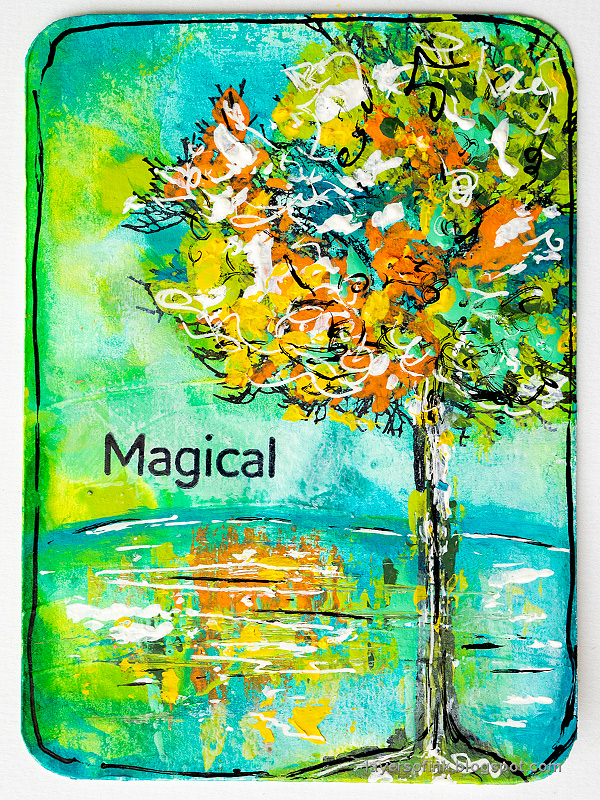 Nature Theme Artist Trading Card Backgrounds / Precut and Ready to