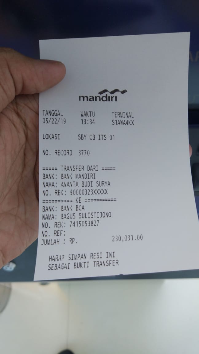Bagus Travel Bukti Transfer