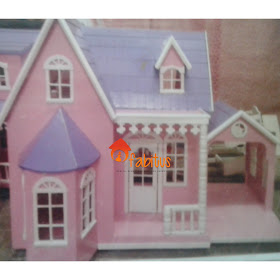 Rumah Boneka Barbie Villa Garasi Segitiga