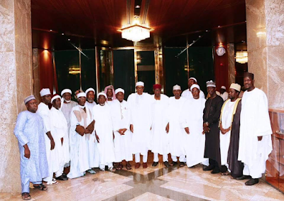 1a5 Photos: Pres, Buhari receives in audience the Council of Abuja Imams