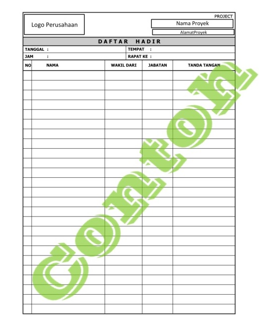 Risalah Rapat dan Absensi Belajar dan Bermain