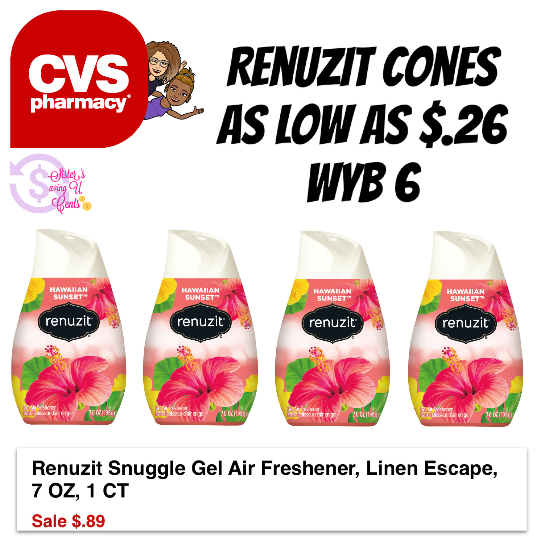 Renuzit Cones as low as .26 WYB 6 at CVS!