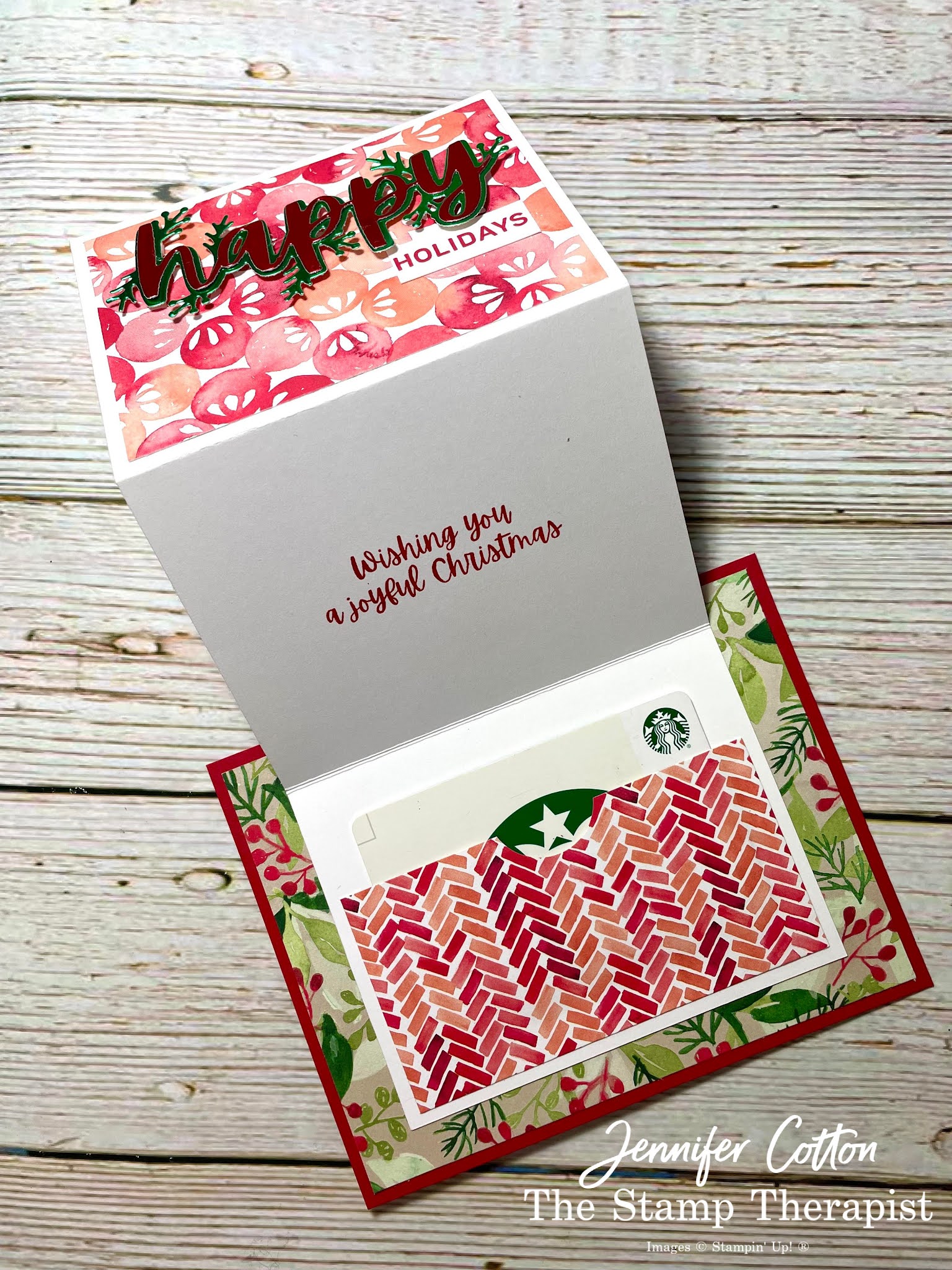 The Stamp Therapist Three Gift Cards with Stampin' Up! products!