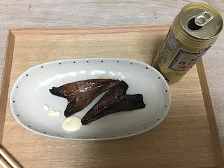 カツオのハランボと焼酎ハイボール