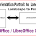 Page Orientation : Make Page Portrait to Landscape and Landscape to Portrait in OpenOffice / LibreOffice