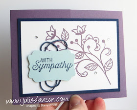 Stampin' Up! Flourishing Phrases Sympathy Gate Fold Card for #GDP081