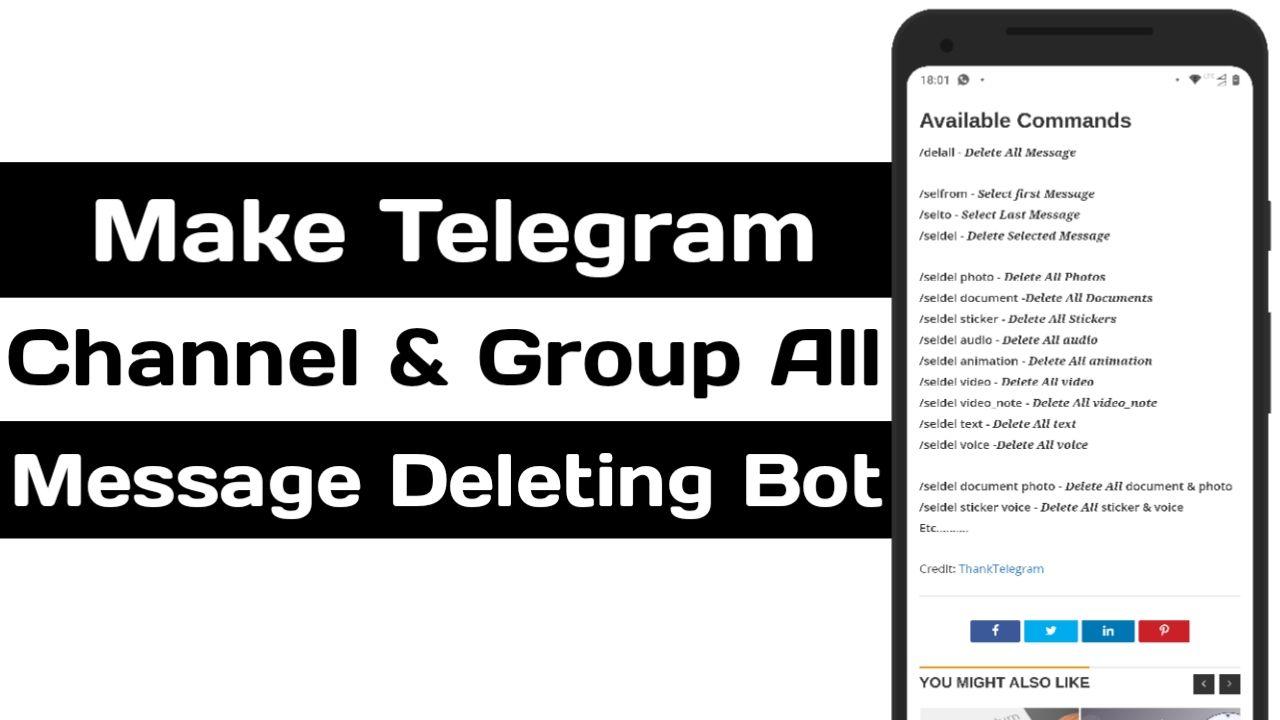 Telegram deleted message. Delete all messages. Saved messages Telegram. Bot.delete_message(CHATID,MESSAGEID-1).