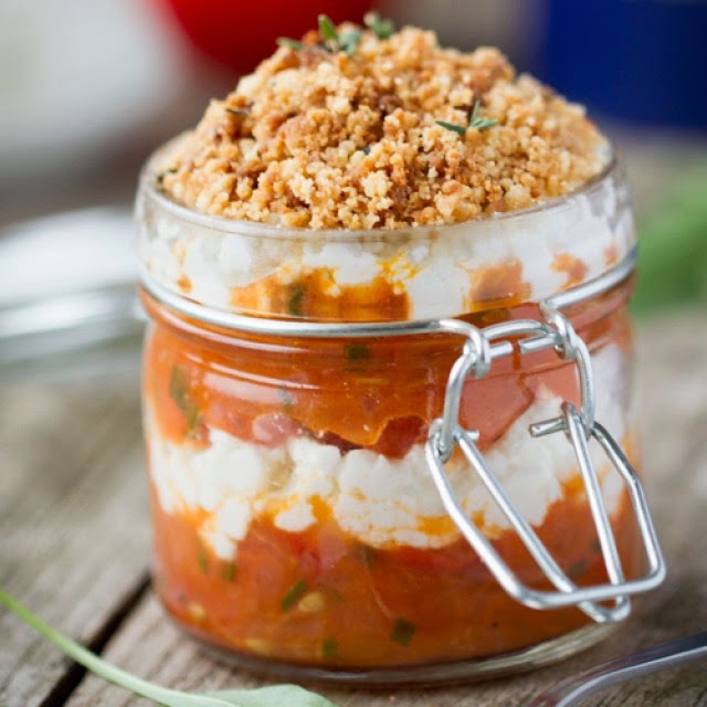 Tomato Crumble and fresh goat cheese recipe Expat with Kids