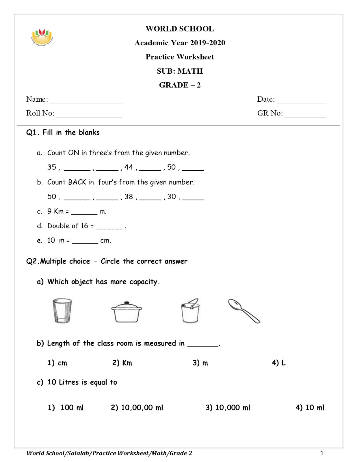 Grade 3 april homework image